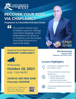 Recover Your Soul Via Chaplaincy flyer